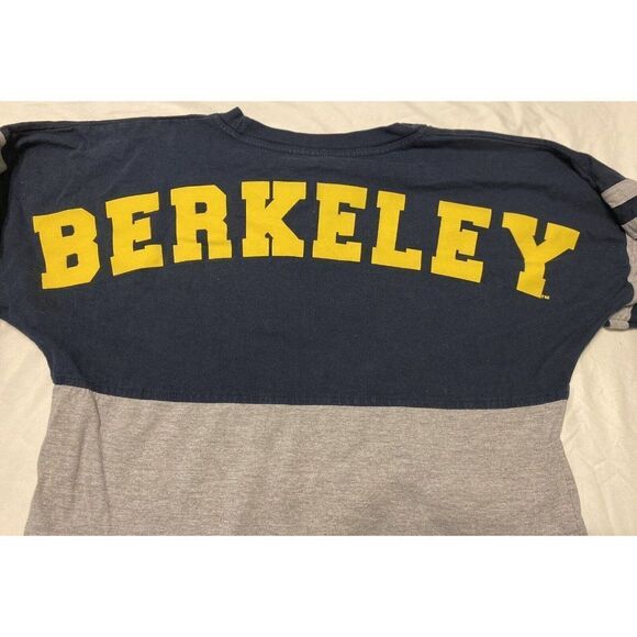 UNIVERSITY OF CALIFORNIA BERKELEY T SHIRT WOMENS - XS - GRAY & NAVY COLORBLOCK - Picture 4 of 6